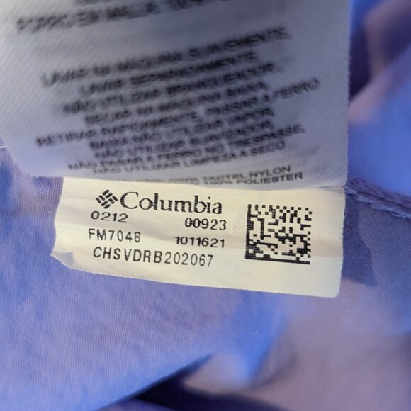 Columbia PFG Bahama II Long Sleeve Omni-Shade Button-Up Shirt Blue Size Large - Picture 11 of 16